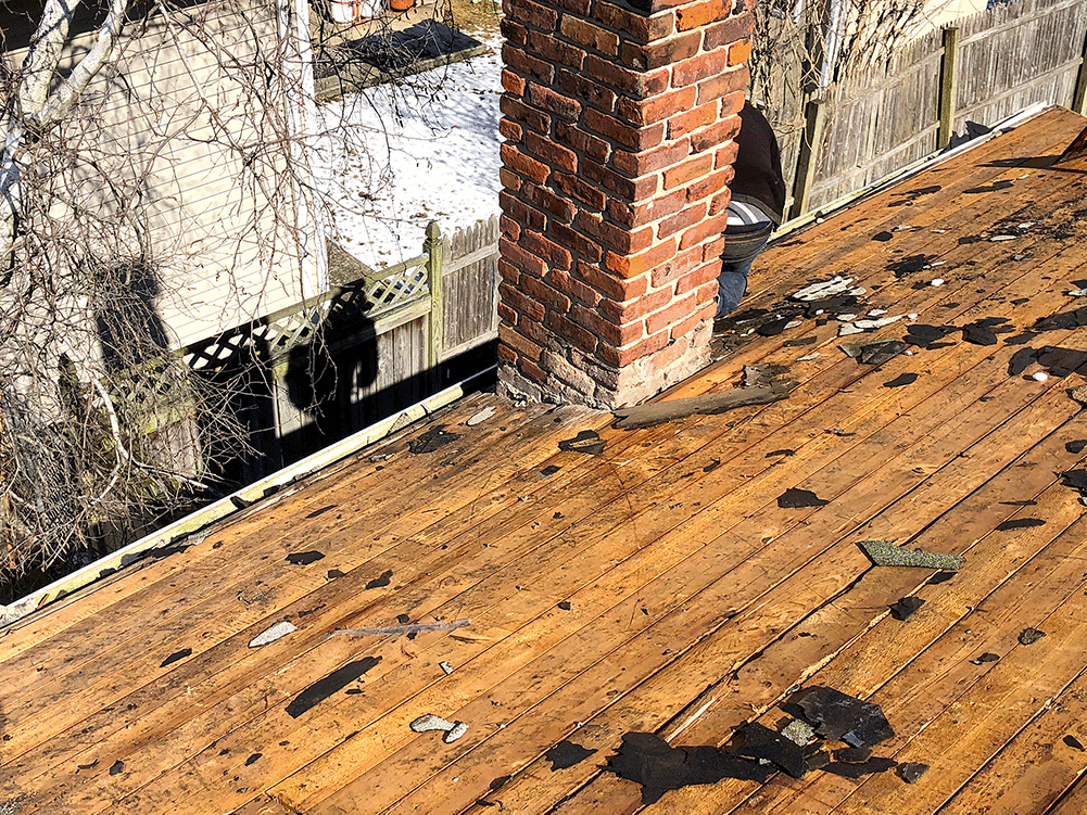 BEFORE - New Roof, New Chimney Flashing - Lindenhurst, NY